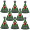 Big Dot of Happiness End Zone - Football - Mini Cone Baby Shower or Birthday Party Hats - Small Little Party Hats - Set of 8